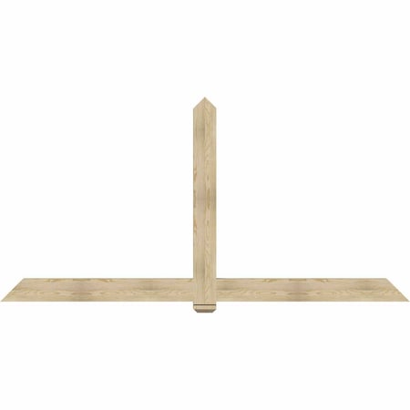 Ekena Millwork Eugene Rough Sawn Timber Gable Bracket, Douglas Fir, 108"W x 54"H x 4"D x 6"F, 12/12 Pitch GBW108X54X0406EUG00RDF